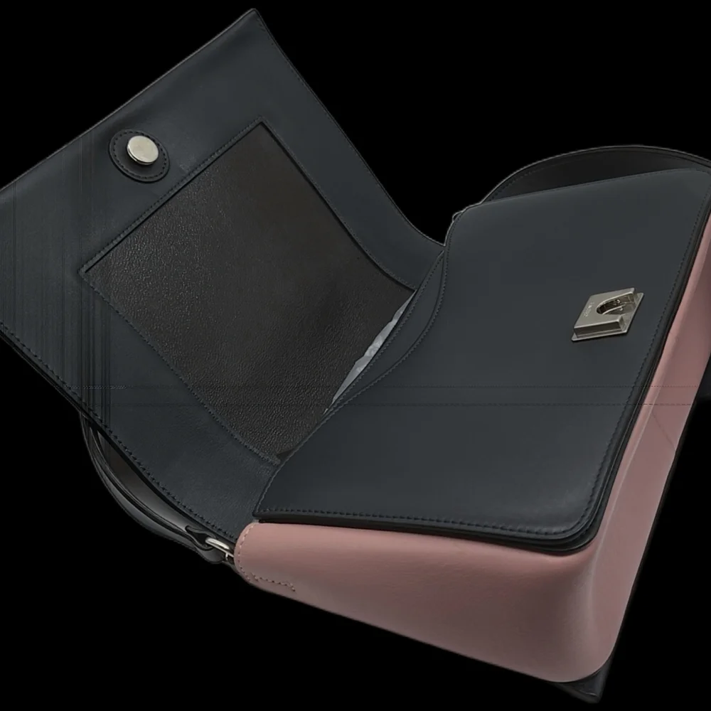 Celine Pink and Gray MEDIUM FRAME Leather Shoulder Bag - Picture 9 of 16